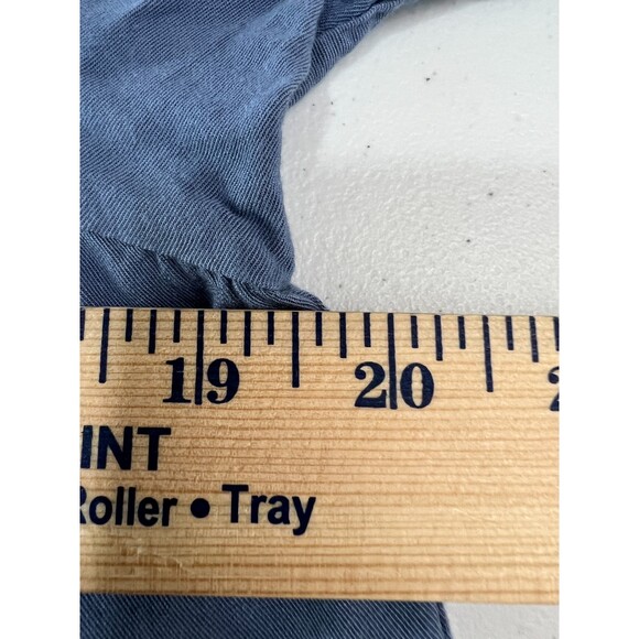 Umgee Blue Off Shoulder Embroidered Floral Ruffle Top - Women's M - Picture 7 of 9